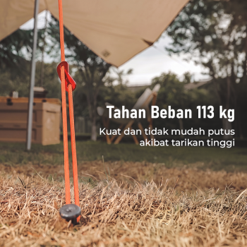Gambar produk TaffSPORT Tali Tenda Paracord Rope Tent Camp 7 Core 4mm 100M - SH139 - 4