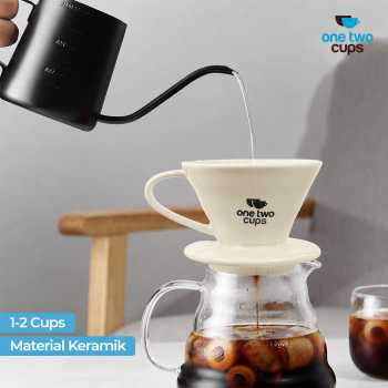 One Two Cups V60 Coffee Dripper Alat Seduh Kopi Manual Brew Keramik - ZM-639