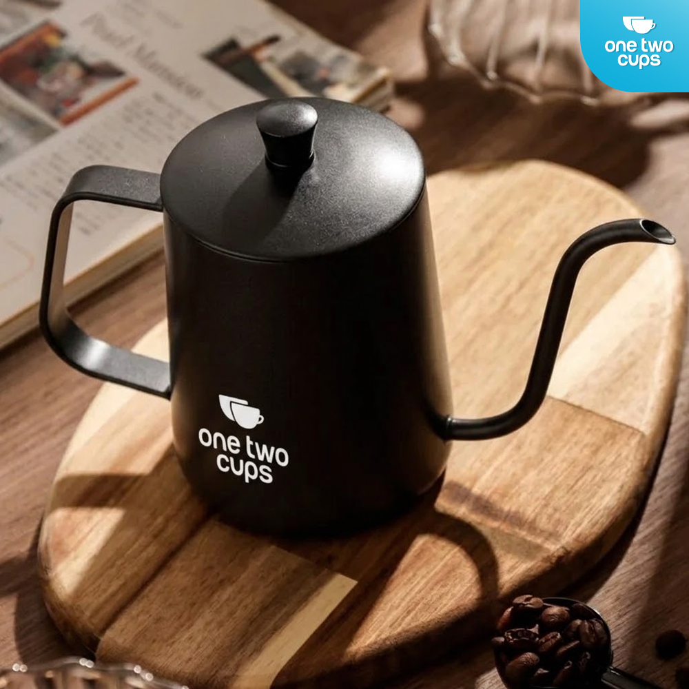 One Two Cups Teko Kopi Leher Angsa Gooseneck Pour Over Drip Kettle 350ml - HS-52 Gambar produk One Two Cups Teko Kopi Leher Angsa Gooseneck Pour Over Drip Kettle 350ml - HS-52 - 6