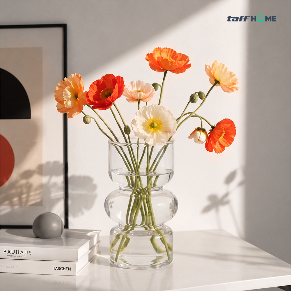 TaffHOME Vas Bunga Kaca Nordic Bottle Vase Flower Pot Home Decor 18cm - AM-18 Gambar produk TaffHOME Vas Bunga Kaca Nordic Bottle Vase Flower Pot Home Decor 18cm - AM-18 - 3