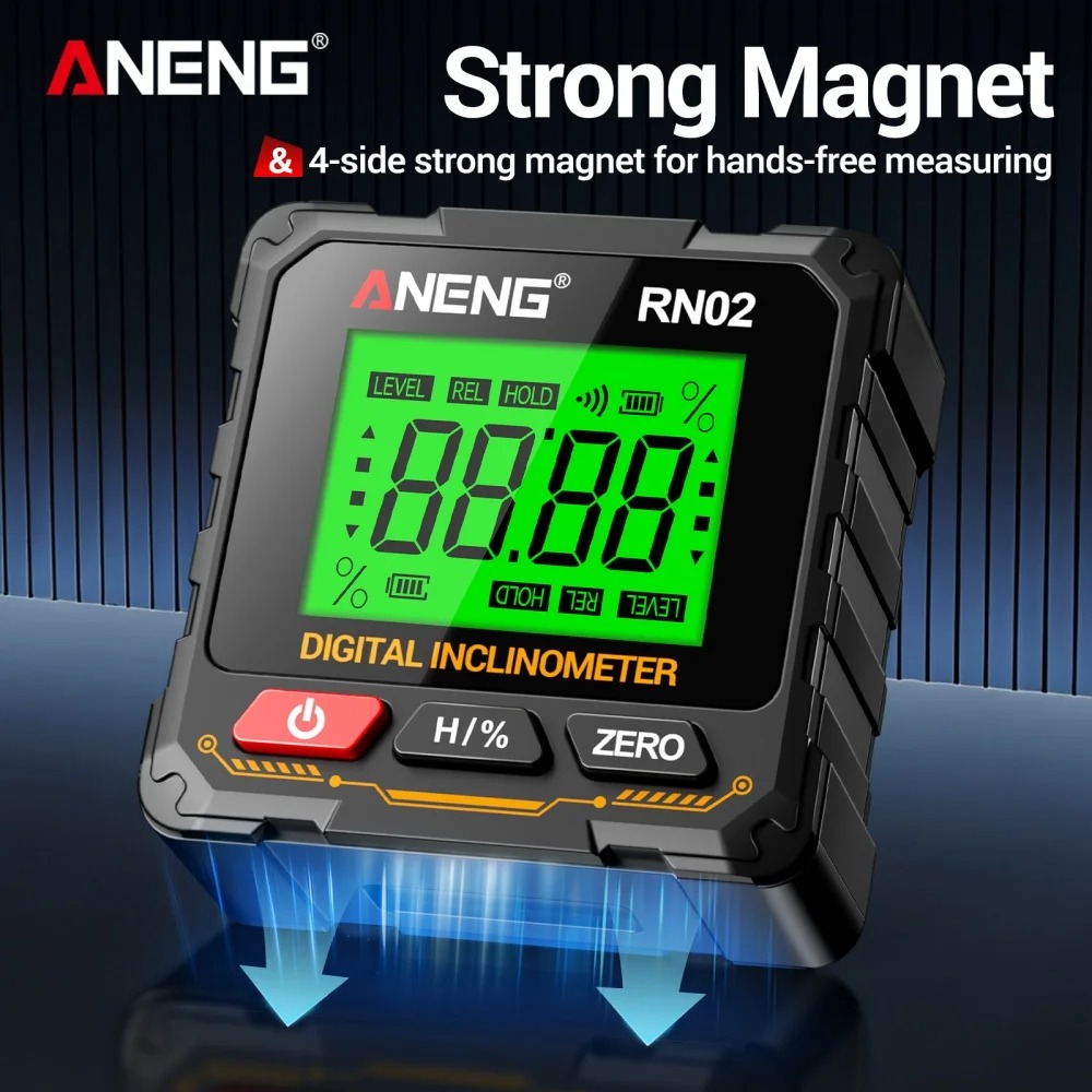 ANENG Inclinometer Digital Rechargeable Alat Ukur Kemiringan Magnetik - RN02 Gambar produk ANENG Inclinometer Digital Rechargeable Alat Ukur Kemiringan Magnetik - RN02 - 4