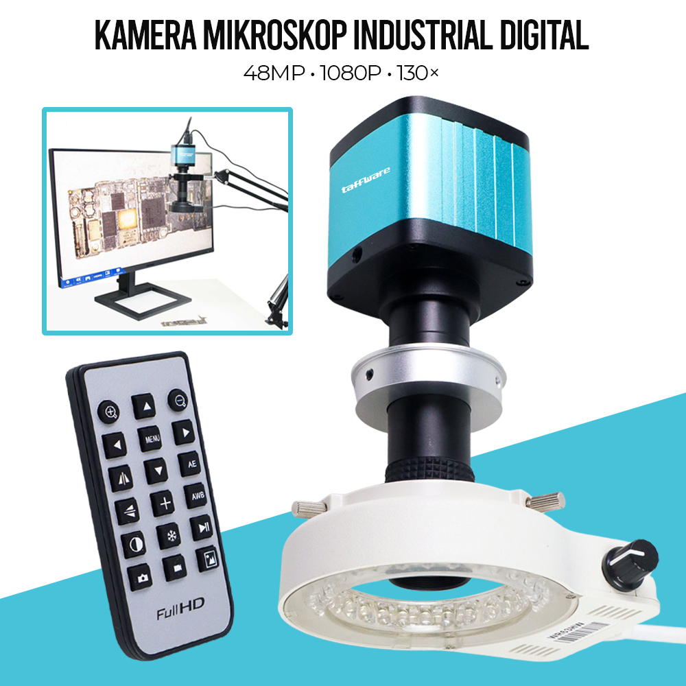 Taffware Kamera Mikroskop Industrial Digital 48MP 1080P 130X - WR63HW Gambar produk Taffware Kamera Mikroskop Industrial Digital 48MP 1080P 130X - WR63HW - Utama