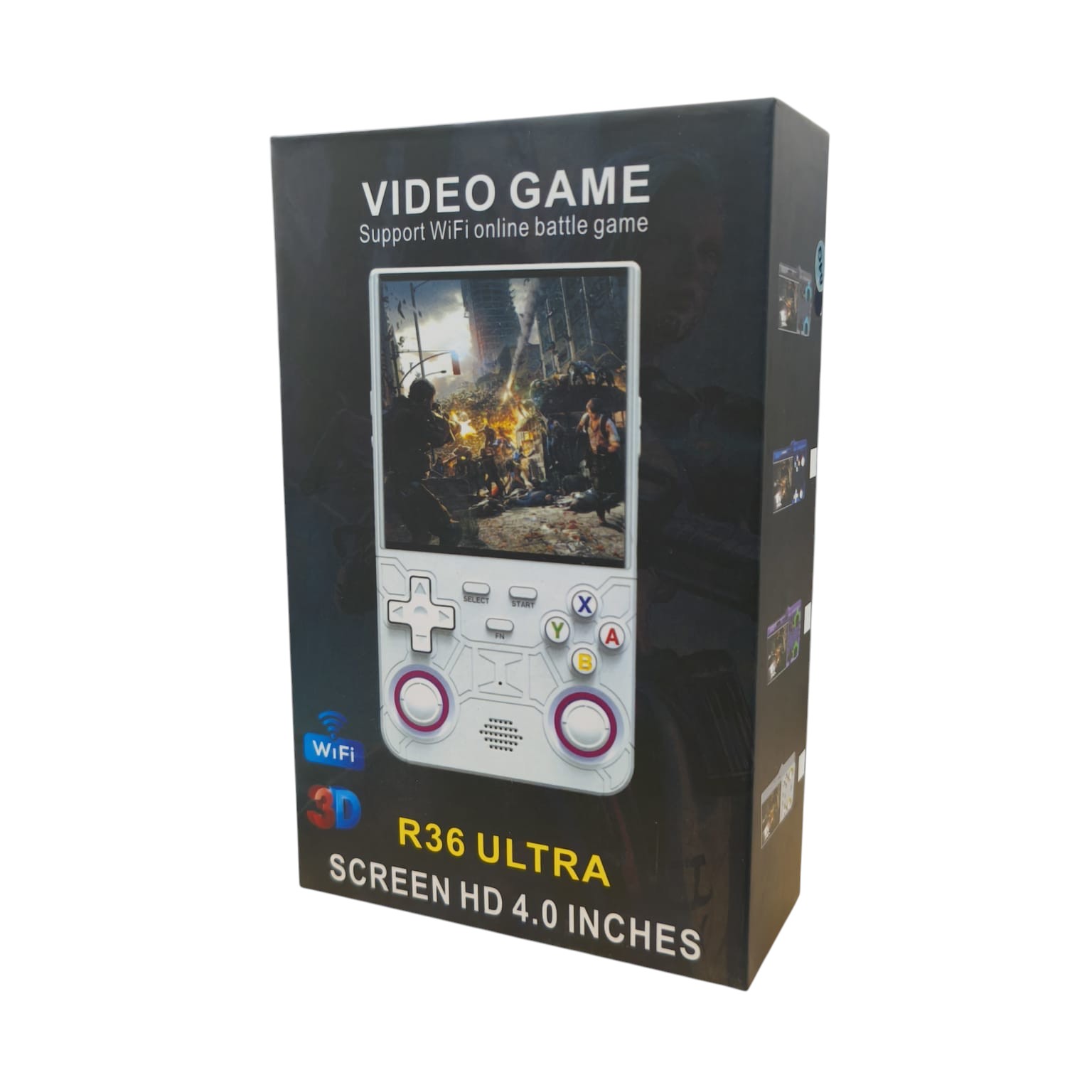 Erilles Handheld Console Gameboy 20K Retro Games 4 Inch 8GB RAM - R36 Ultra Gambar produk Erilles Handheld Console Gameboy 20K Retro Games 4 Inch 8GB RAM - R36 Ultra - Kemasan