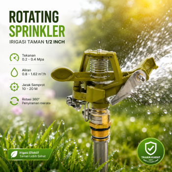 Gambar produk Taffware Rotating Sprinkler Spray Nozzle Air Irigasi Taman - PYK-10