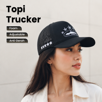 CORTEIZ Topi Trucker Jaring Mesh Hat Bordir Foam Inflatable - T200