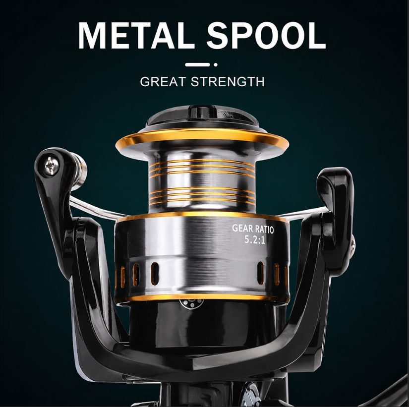 Hei Reel Pancing Spinning Fishing Reel 5.2:1 1000 - HE1000 Gambar produk Hei Reel Pancing Spinning Fishing Reel 5.2:1 1000 - HE1000 - 7
