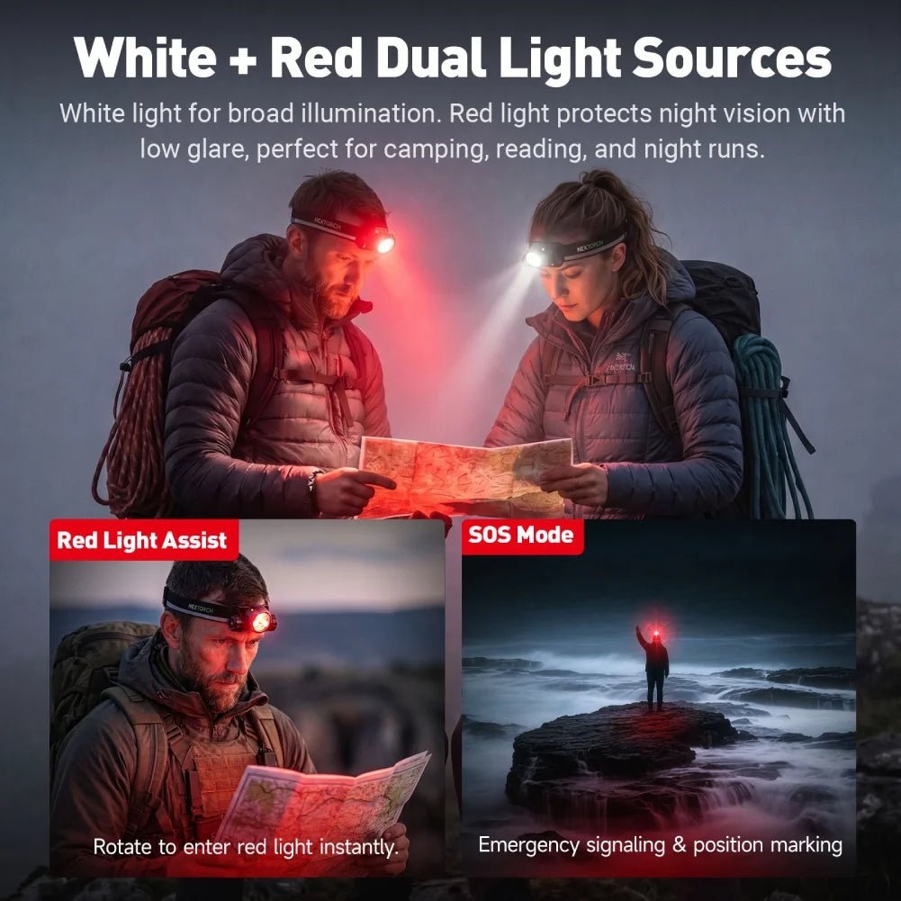 NEXTORCH Senter Kepala LED Headlamp Waterproof IP67 2300 Lumens - hiStar Gambar produk NEXTORCH Senter Kepala LED Headlamp Waterproof IP67 2300 Lumens - hiStar - 4