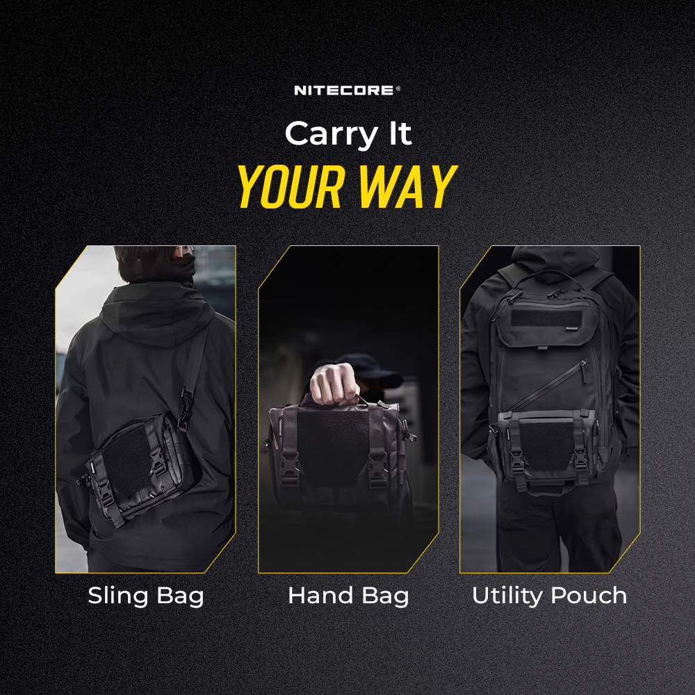 NITECORE Tas Sling Bag Tactical Modular Lightweight 500D Nylon 2L - SLB05 Gambar produk NITECORE Tas Sling Bag Tactical Modular Lightweight 500D Nylon 2L - SLB05 - 5