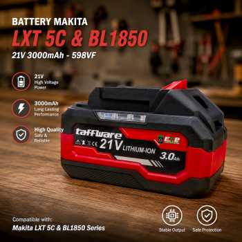 Taffware Baterai Makita LXT 5C BL1850 21V Dual Lights Li-Ion Battery - 598VF