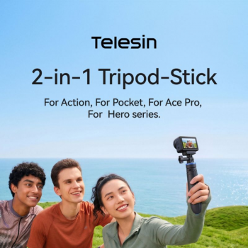 TELESIN Tripod Mini Kamera Aksi Tongsis Monopod Three Prong 65cm - S1-TSS-08