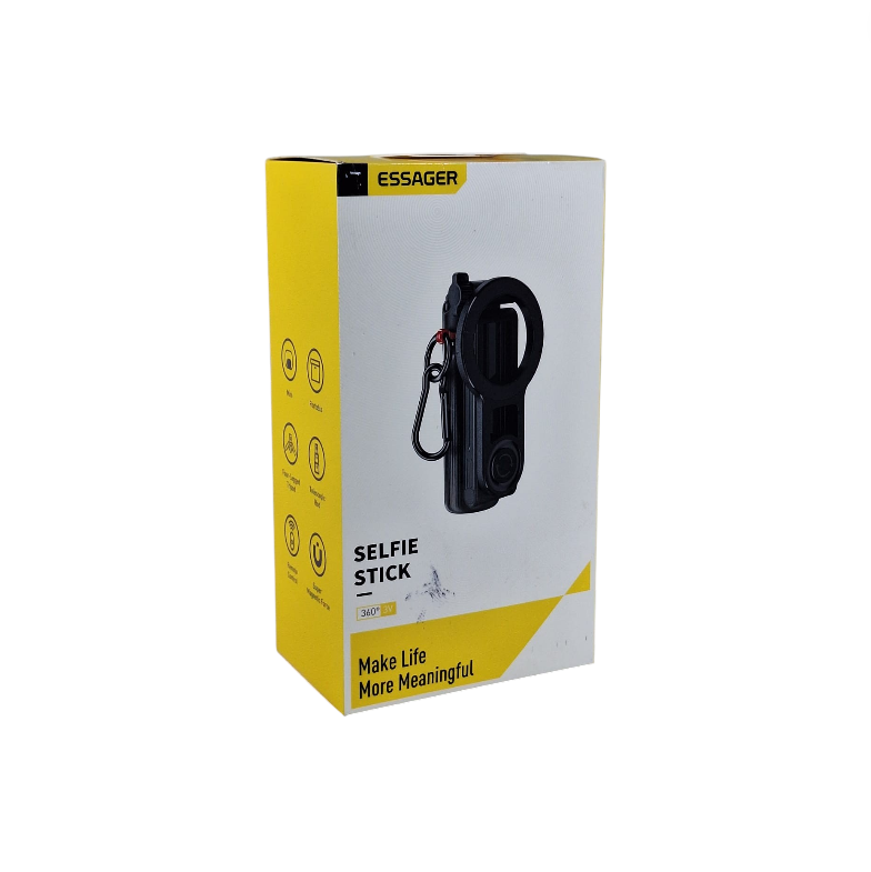 Gambar produk ESSAGER Mini Selfie Stick Magnetic 4in1 Tripod Rotateable with Remote Magnetic - F07-F08 - Kemasan