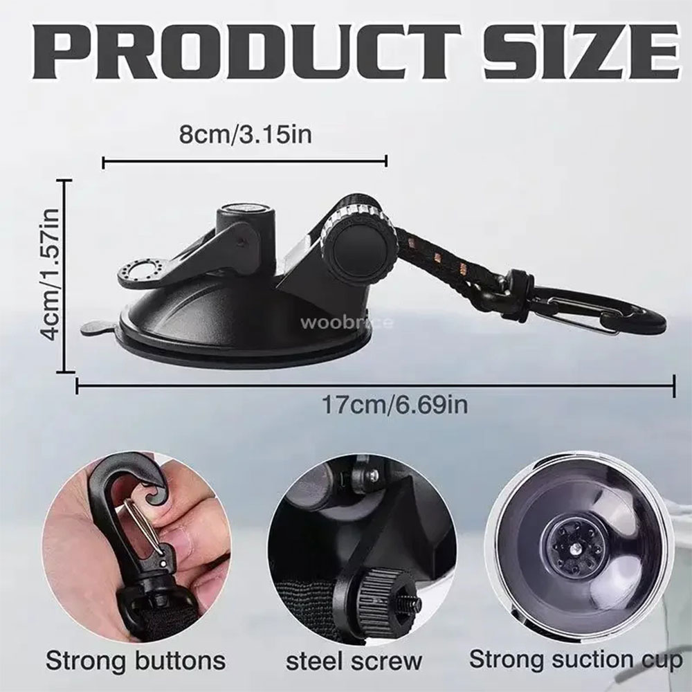 URJI Suction Cup Pengait Tali Flysheet Awning Camping Campervan 8 PCS - 4X Gambar produk URJI Suction Cup Pengait Tali Flysheet Awning Camping Campervan 8 PCS - 4X - 8