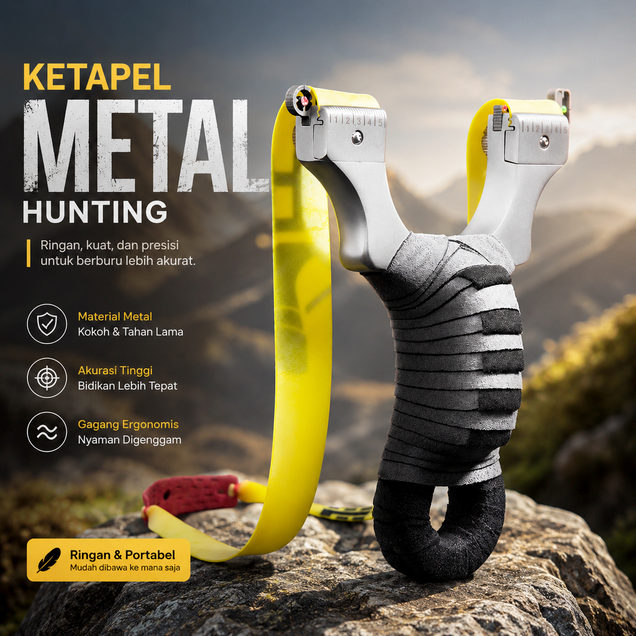 Piaoyu Ketapel Metal Slingshot Hunting Catapult - 1123 Gambar produk Piaoyu Ketapel Metal Slingshot Hunting Catapult - 1123 - Utama