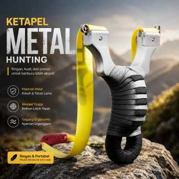 Gambar produk Piaoyu Ketapel Metal Slingshot Hunting Catapult - 1123