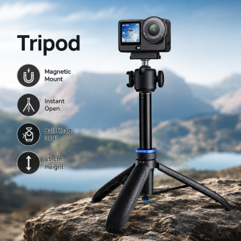 TELESIN Tripod Mini Kamera Aksi Tongsis Monopod Magnetic Mount 65cm - S1-TSS-10