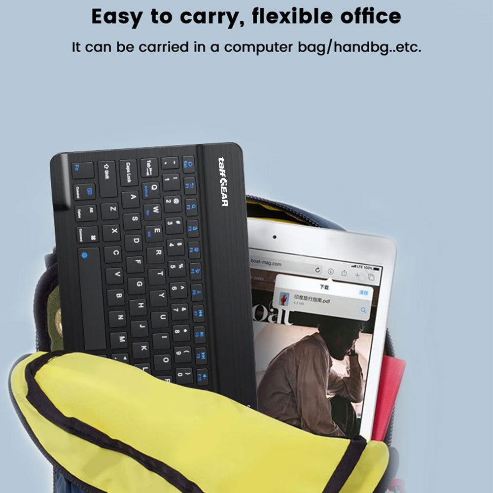 TaffGEAR Keyboard Wireless Mini Bluetooth 3.0 Rechargeable - JP100 Gambar produk TaffGEAR Keyboard Wireless Mini Bluetooth 3.0 Rechargeable - JP100 - 5