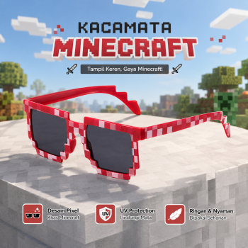 Gambar produk Long Keeper Kacamata Model Pixel Minecraft Mosaics UV400 - 088