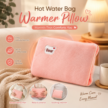Bear Hot Water Bag Electric Warmer Pillow Bantal Penghangat Portable - HJ-2060