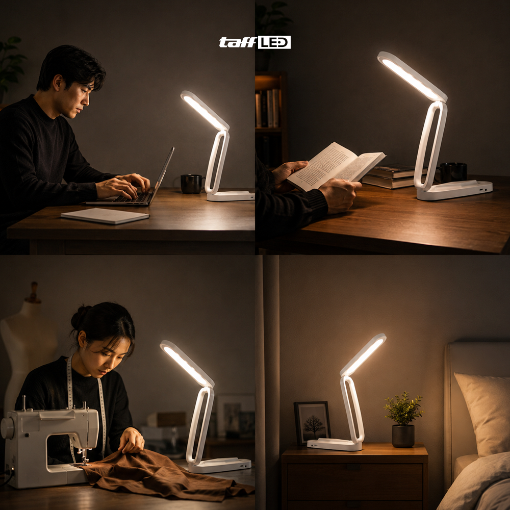 Gambar produk TaffLED Lampu Meja Belajar Rechargeable Foldable 3 Color 8W - 1308 - 5