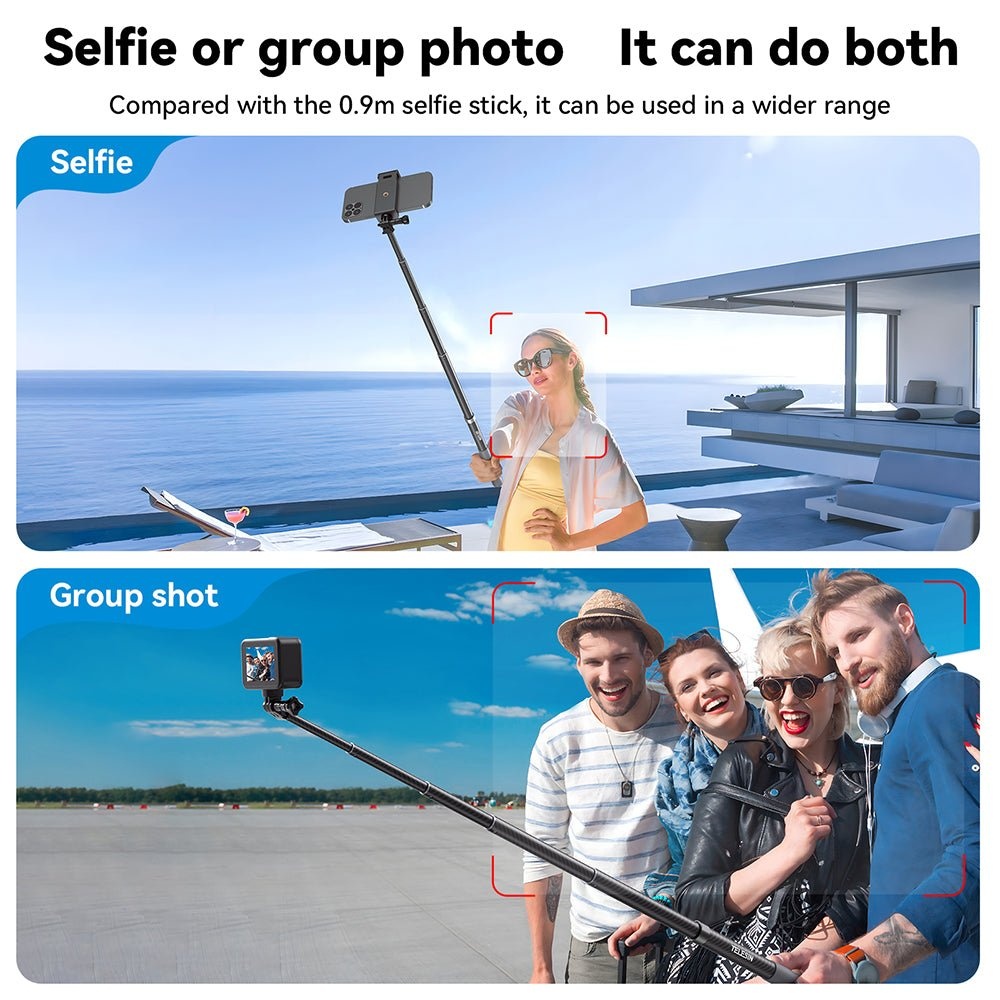 TELESIN Tongsis Insta360 GoPro DJI Osmo Ultra Long Selfie Stick 1.2M - GP-MNP-002 Gambar produk TELESIN Tongsis Insta360 GoPro DJI Osmo Ultra Long Selfie Stick 1.2M - GP-MNP-002 - Kemasan