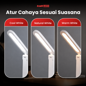 Gambar produk TaffLED Lampu Meja Belajar LED Eye Protection USB Model 8W 3 Color - T302 - 2