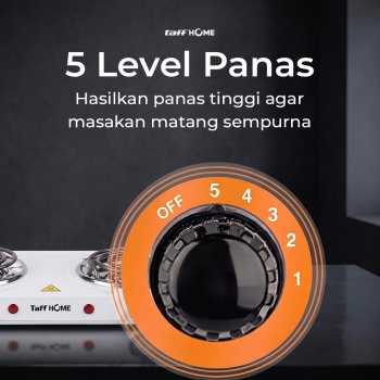 Gambar produk TaffHOME Kompor Listrik 2 Tungku Portable Coil Hot Plate 2000W - C2-2000-05 - 2