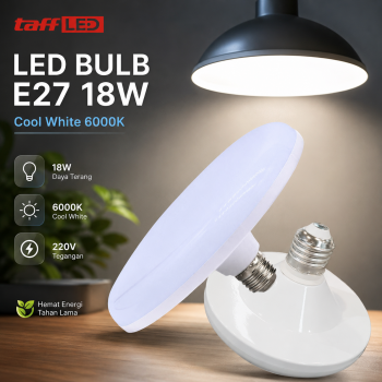 TaffLED Lampu Bohlam LED UFO Light E27 Cool White 6000K 220V 18W - CB-60