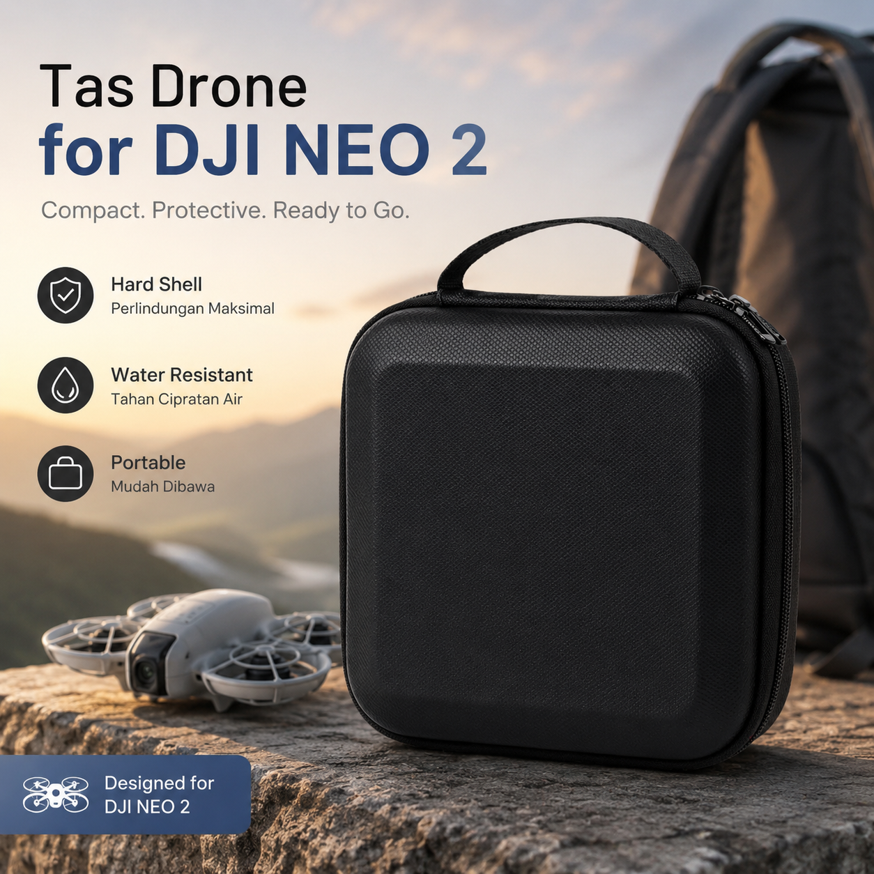 UAVA Tas Drone Smooth Fly Waterproof Nylon Storage for DJI NEO 2 - UVN-222