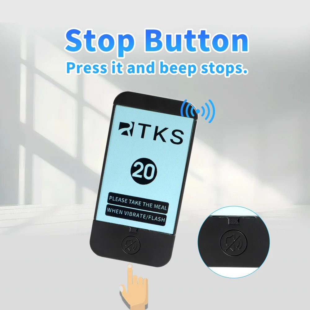 RTKS Wireless Calling System Restaurant Mesin Antrian 20 Pager - QC200 Gambar produk RTKS Wireless Calling System Restaurant Mesin Antrian 20 Pager - QC200 - 2