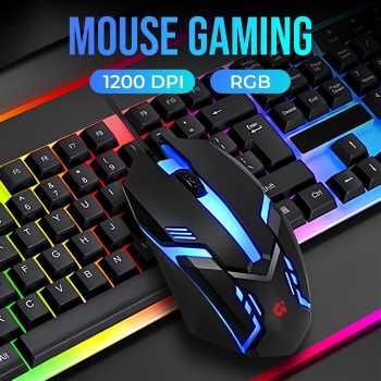 Gambar produk TaffGEAR Mouse Gaming Wired RGB LED Optical 3 Key 1200DPI - X1