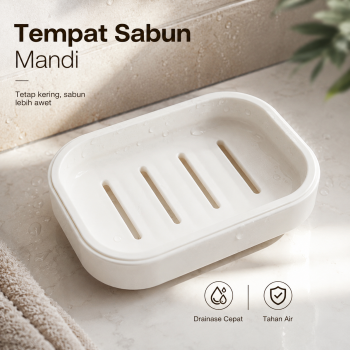 TaffHOME Tempat Sabun Mandi 2 Lapis Container Soap Drain Box - BIZ002