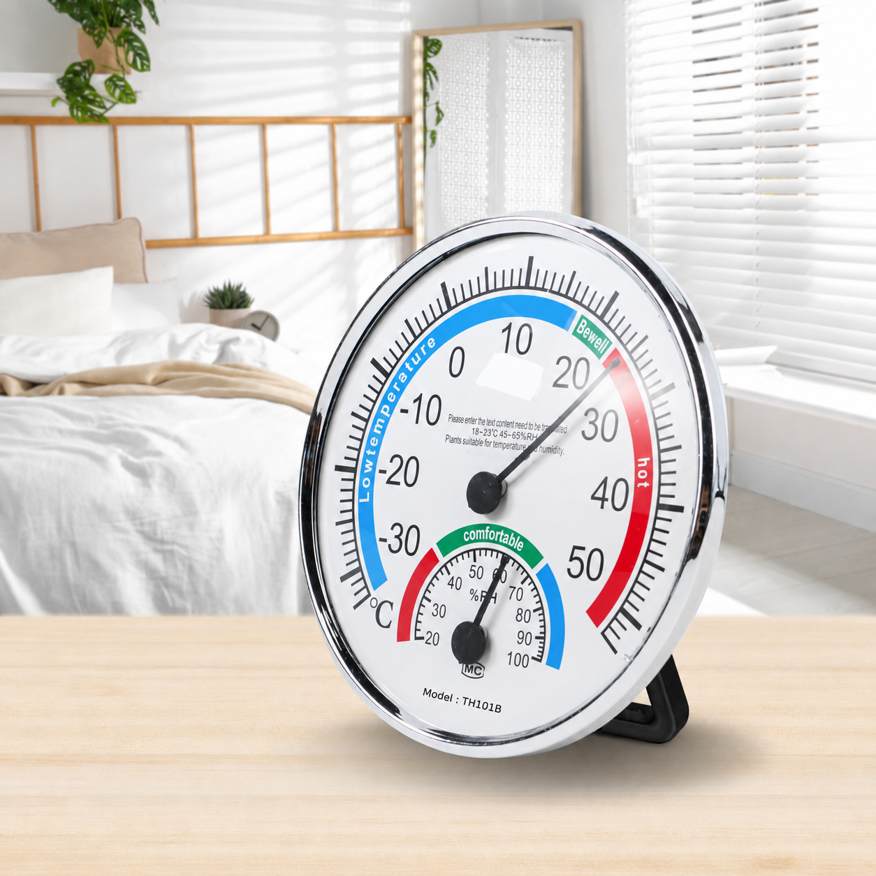 TaffHOME Analog Thermometer Hygrometer Temperature Humidity - TH101B Gambar produk TaffHOME Analog Thermometer Hygrometer Temperature Humidity - TH101B - 4