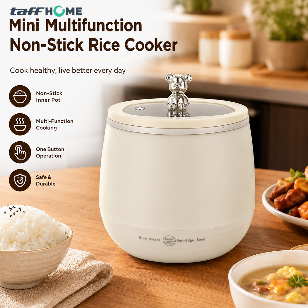 TaffHOME Rice Cooker Mini Penanak Nasi Multifungsi Non Stick 1.8L 450W - JKS16S Gambar produk TaffHOME Rice Cooker Mini Penanak Nasi Multifungsi Non Stick 1.8L 450W - JKS16S - Utama