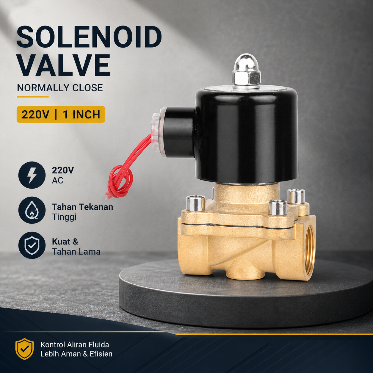 Geerte Electric Solenoid Water Valve Normaly Closed 220V 1 Inch DN25 - 2W-250-25 Gambar produk Geerte Electric Solenoid Water Valve Normaly Closed 220V 1 Inch DN25 - 2W-250-25 - Utama
