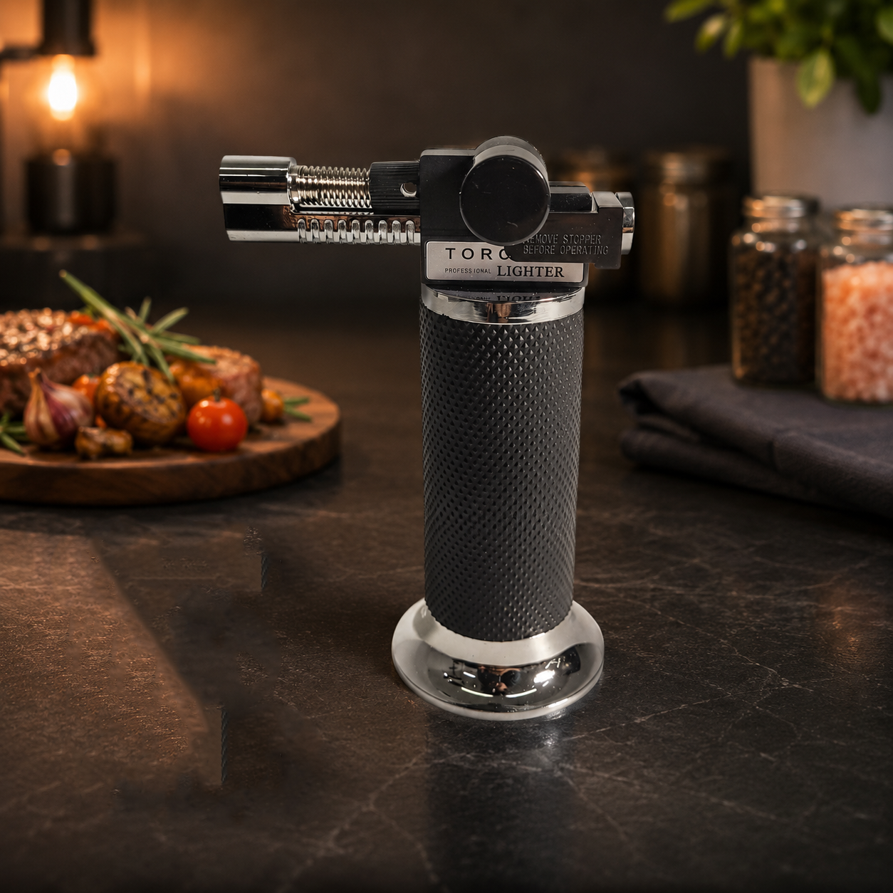 Gambar produk CHIEF Korek Api Gas Butane Flame Torch Jet Windproof Lighter - 802 - 1