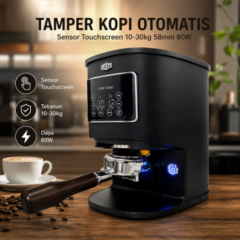 Trieste Tamper Kopi Otomatis Sensor Touchscreen 10-30kg 58mm 60W - G513N