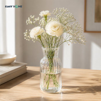 TaffHOME Vas Bunga Kaca Bening Nordic Bottle Vases Flower Pot - MBF-13