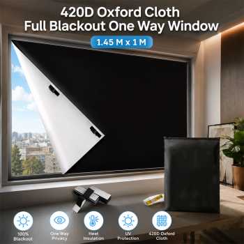 Gen Tirai Jendela Blackout One Way Window Film Anti UV Velcro - AF5