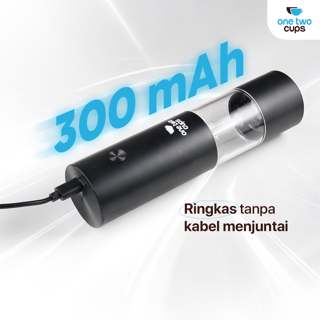 One Two Cups Alat Penggiling Biji Lada Elektrik Grinder 300mAh 70ml - EG-A Gambar produk One Two Cups Alat Penggiling Biji Lada Elektrik Grinder 300mAh 70ml - EG-A - 5