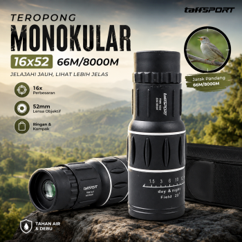 Gambar produk TaffSPORT Prime Teropong Monokular Focus Zoom Lens 16x52 66M/8000M - TF16