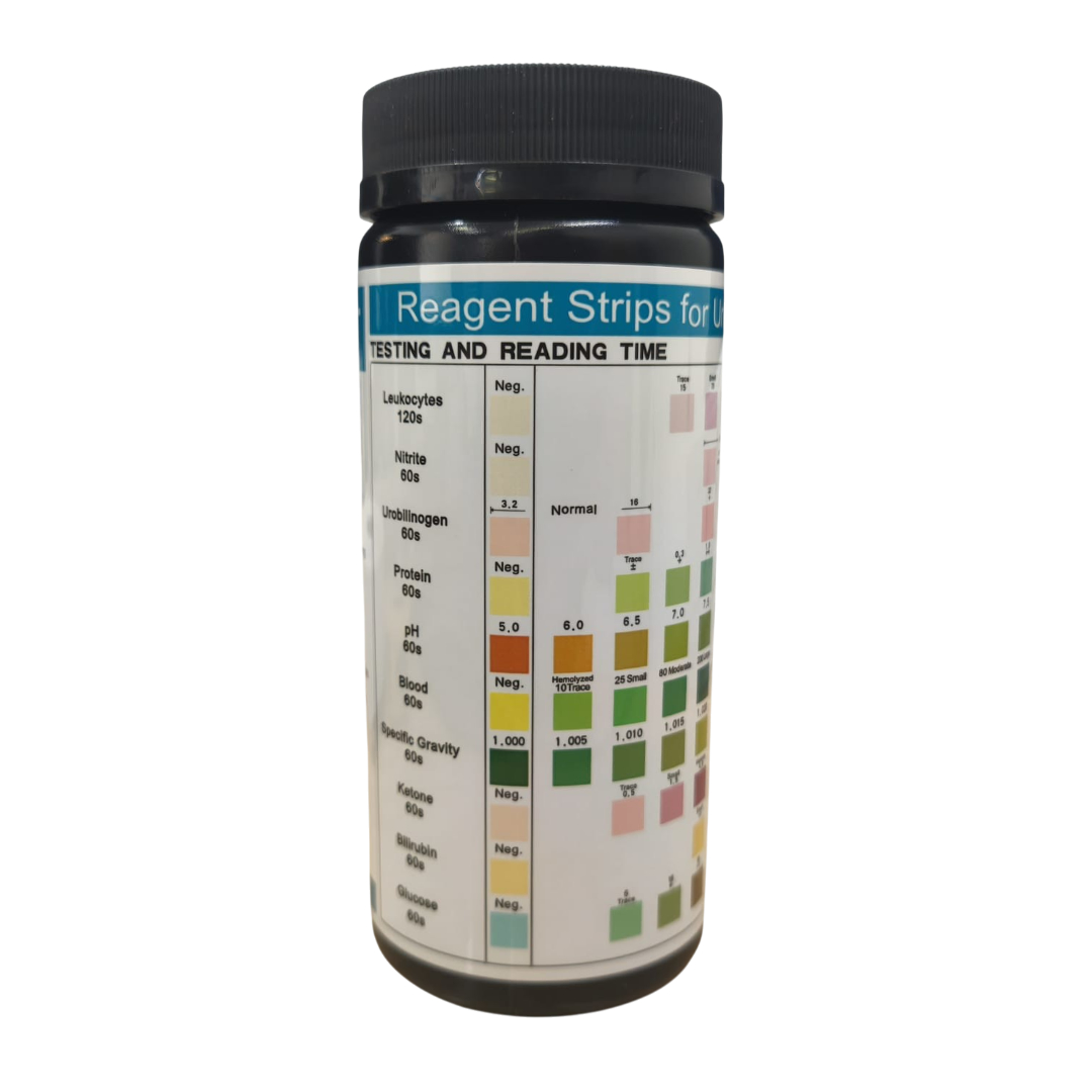 FRC Test Strip Urine Urinalysis 10 Parameter Cek Keto Gula 100 PCS - URS-10T Gambar produk FRC Test Strip Urine Urinalysis 10 Parameter Cek Keto Gula 100 PCS - URS-10T - 7