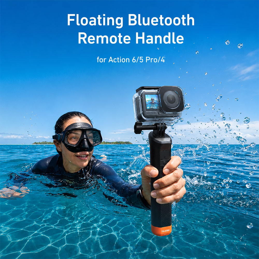 TELESIN Floating Bluetooth Selfie Stick Monopod DJI Osmo 6/5 Pro/4 360 - S4-FHG-01-TDJ Gambar produk TELESIN Floating Bluetooth Selfie Stick Monopod DJI Osmo 6/5 Pro/4 360 - S4-FHG-01-TDJ - Utama