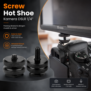 CAMVATE Tripod Screw Hot Shoe Kamera DSLR 1/4 Thread - HS7