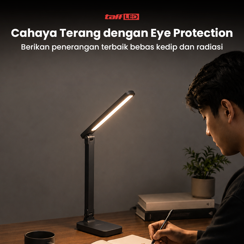 Gambar produk TaffLED Lampu Meja Belajar LED Eye Protection USB Model 8W 3 Color - T302 - 1