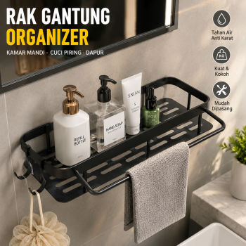 TaffHOME Rak Gantung Organizer Kamar Mandi Cuci Piring Dapur - YJ01