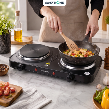 Gambar produk TaffHOME Kompor Listrik 2 Tungku Portable Hot Plate 2000W - H2-2000-04 - 7