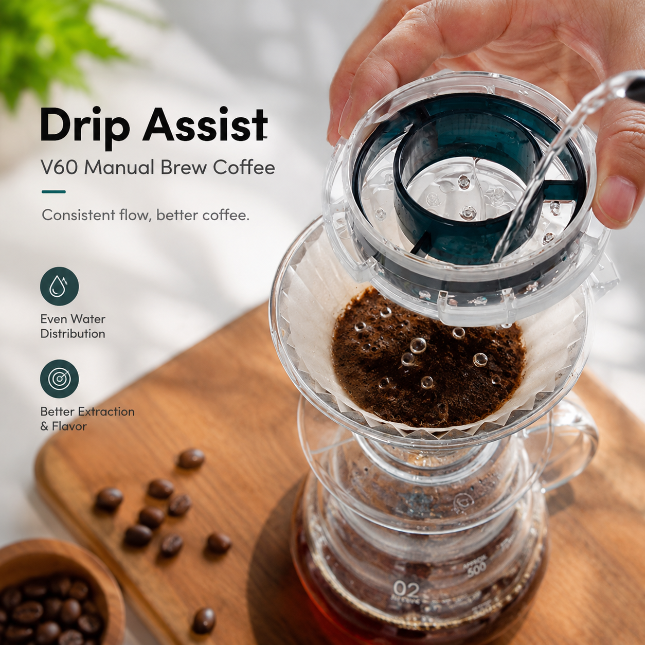 Gambar produk LIFEART Drip Assist V60 Manual Brew Coffee Filter Injection - LA-09 - Utama