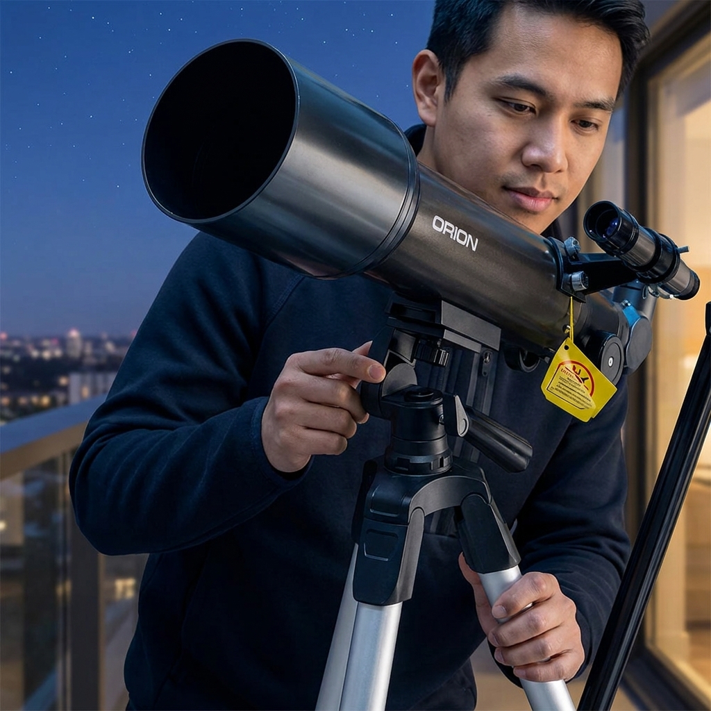 ORION Teleskop Astronomi 70/500mm Zenith Miror Coating AZ Mount - 70500 Gambar produk ORION Teleskop Astronomi 70/500mm Zenith Miror Coating AZ Mount - 70500 - 2