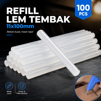 BongKim Refill Pistol Lem Tembak Hot Glue Stick 11x100mm 100 PCS - JBY-20