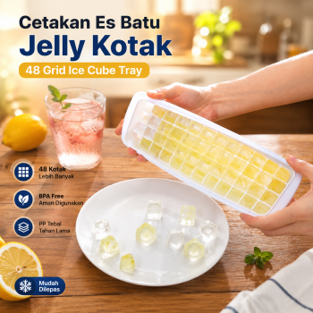 Gambar produk TaffHOME Cetakan Es Batu Jelly Kotak Ice Cube Tray 48 Grid - DY0972
